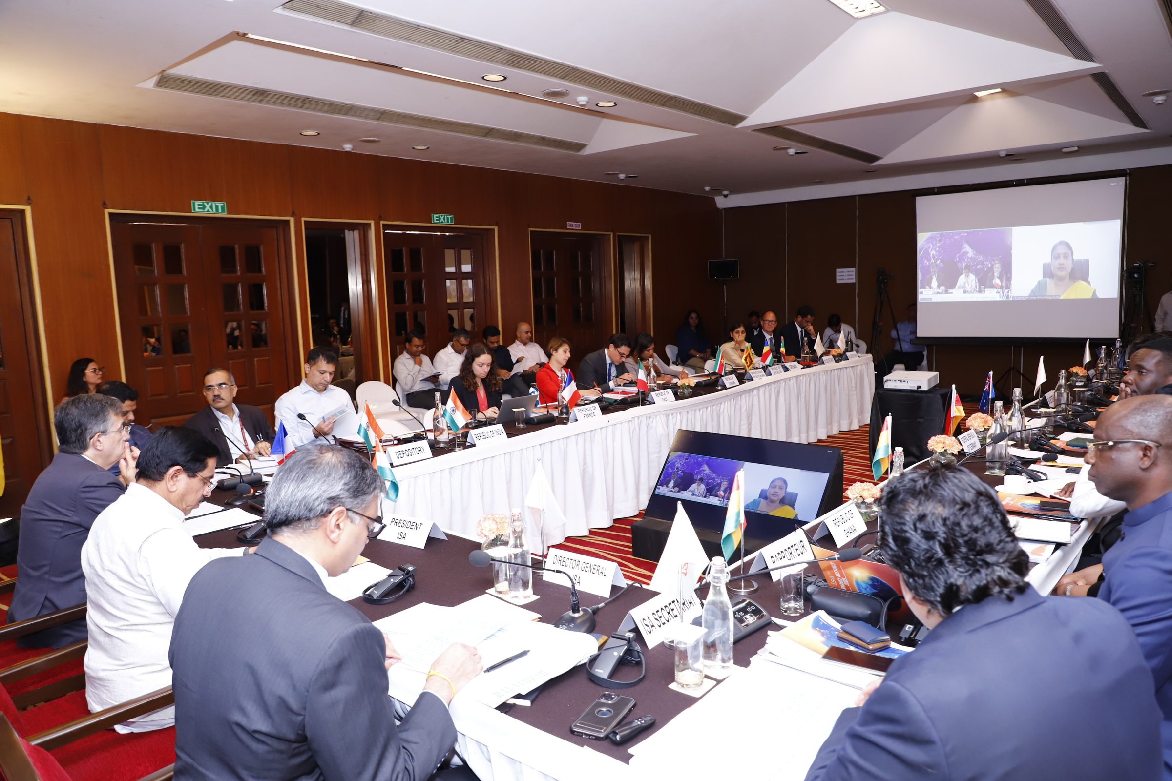 Members of the ISA Standing Committee seated around the meeting table